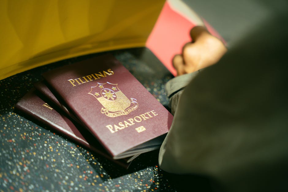 Travel debit card and passport for overseas spending