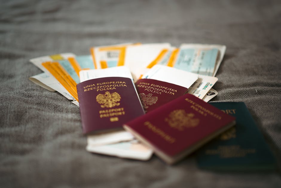 Traveller with passport at an airport border control kiosk in Europe