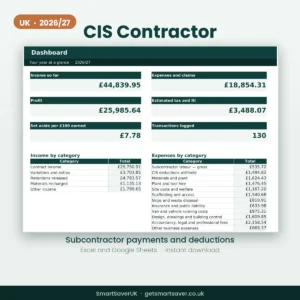 UK CIS Contractor Spreadsheet 2026/27 — preview 1