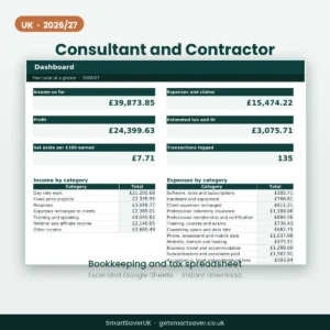 UK Consultant and Contractor Income Spreadsheet 2026/27 — preview 1