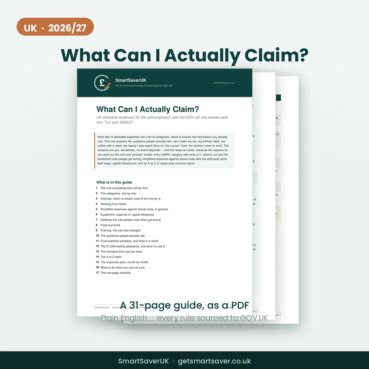 UK Allowable Expenses Guide 2026/27 — preview 1