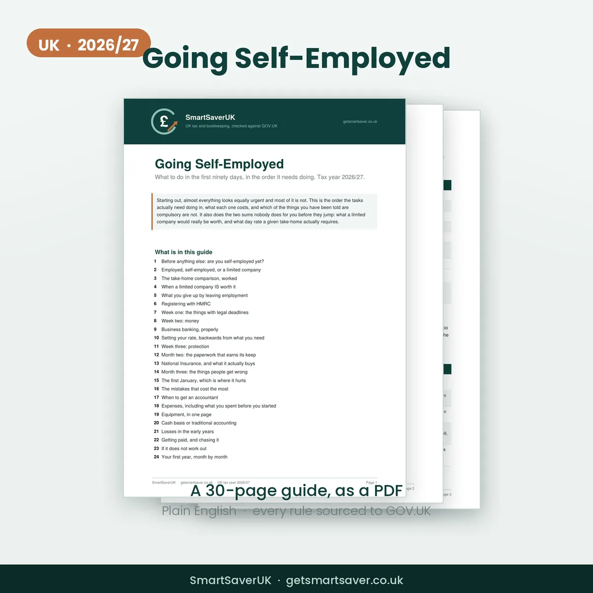 UK Going Self Employed Guide 2026/27 — preview 1