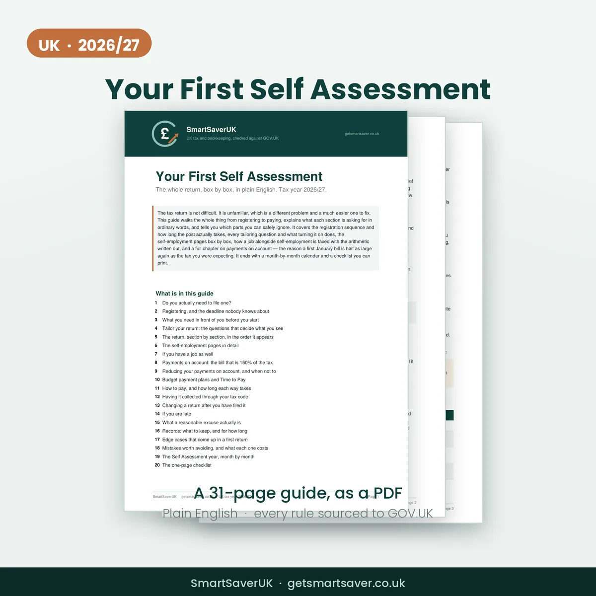 UK Self Assessment Guide 2026/27 — preview 1