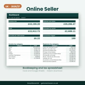 UK Online Seller Tax Spreadsheet 2026/27 — preview 1