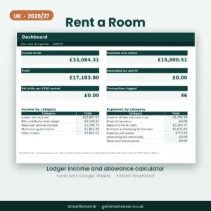 UK Rent a Room Scheme Calculator 2026/27 — preview 1