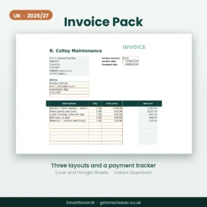 UK Invoice Template Pack 2026/27 — preview 1