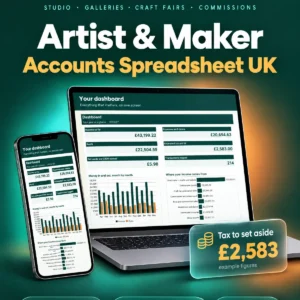 UK Artist and Maker Accounts Spreadsheet 2026/27 - main image