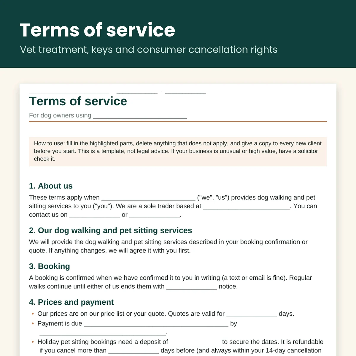 UK Dog Walker & Pet Sitter Business Toolkit