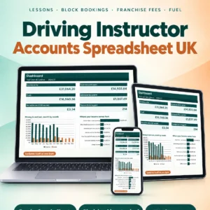 UK Driving Instructor Accounts Spreadsheet 2026/27 - main image