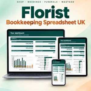 UK Florist Bookkeeping Spreadsheet 2026/27 - main image