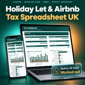 UK Holiday Let and Airbnb Tax Spreadsheet 2026/27 - main image