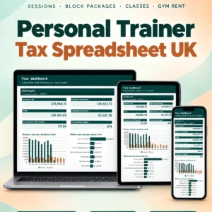 UK Personal Trainer Income and Tax Spreadsheet 2026/27 - main image