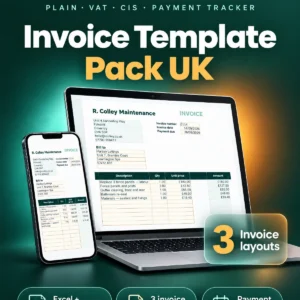 UK Invoice Template Pack 2026/27 - main image